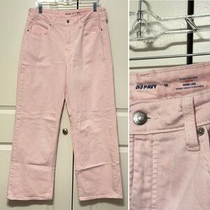 Old Navy Pink Wide Leg Jeans